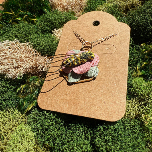 Pendant - Bee and Flower
