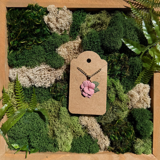 Pendant - Pink Hibiscus