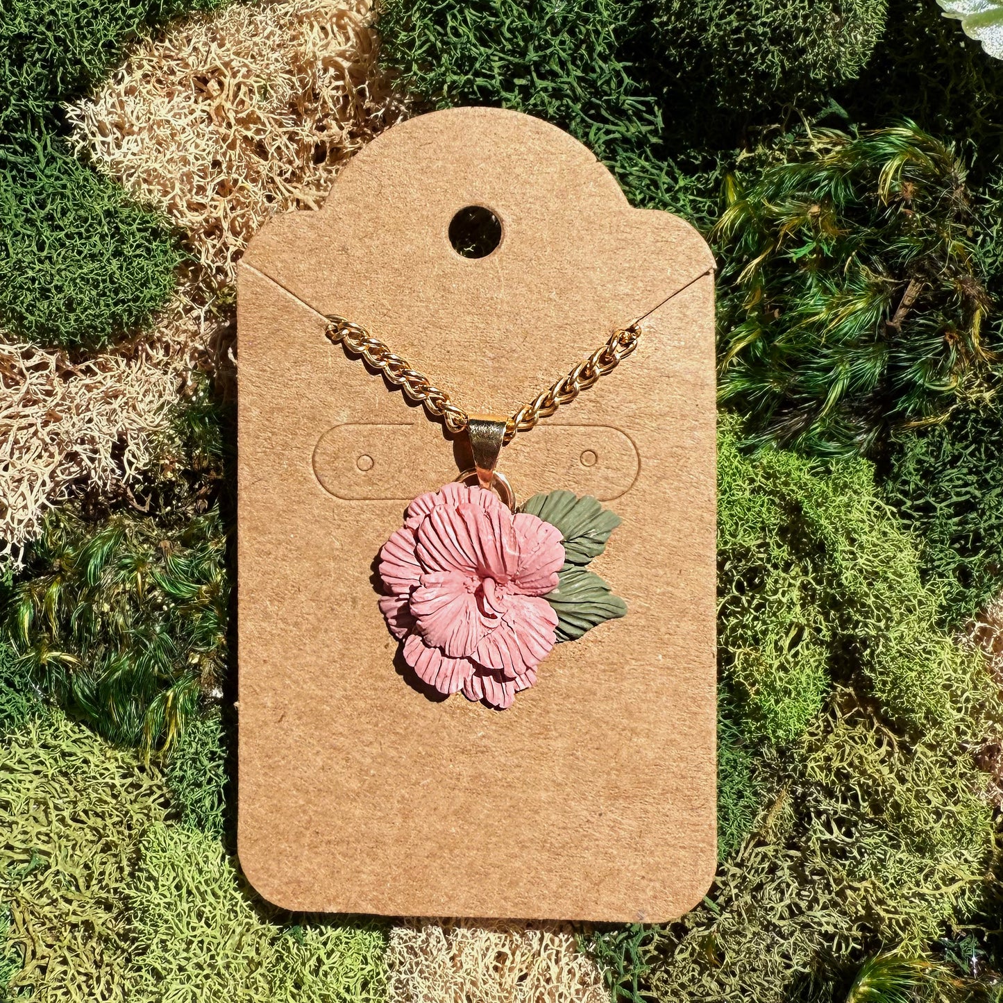 Pendant - Pink Hibiscus