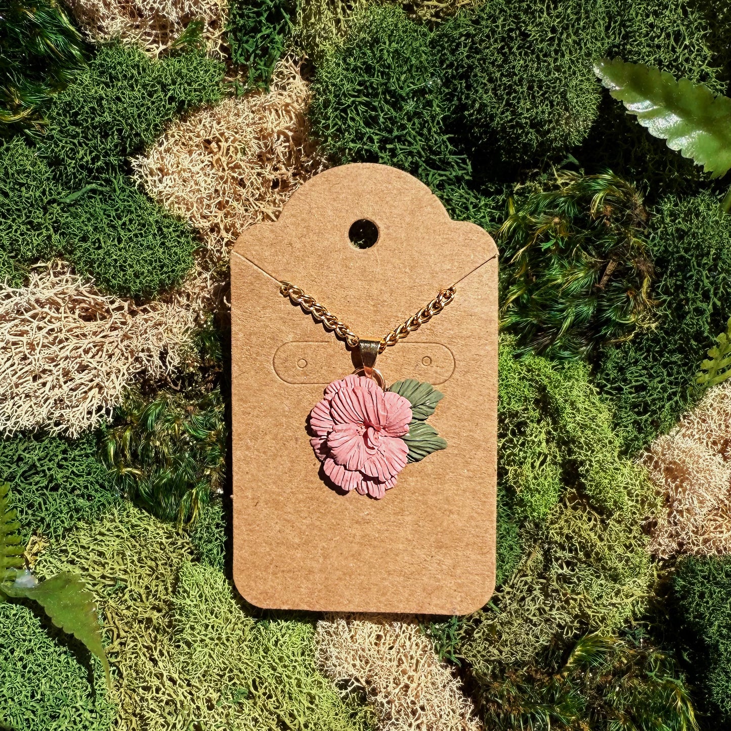 Pendant - Pink Hibiscus